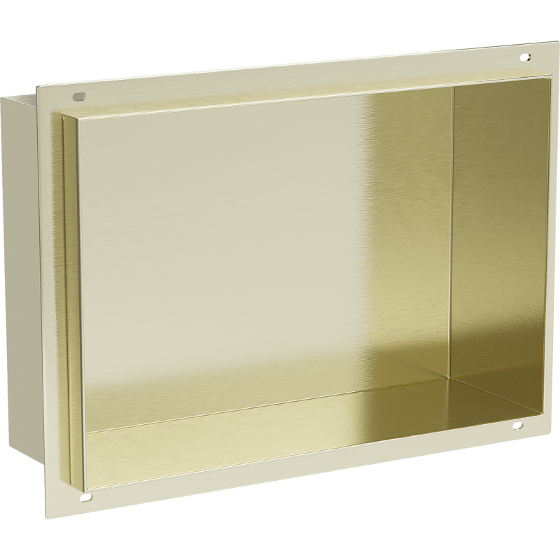 Mexen X-Wall-NR nischenregal ohne flansch 30 x 20 cm, gebürstetes gold - 1951302010