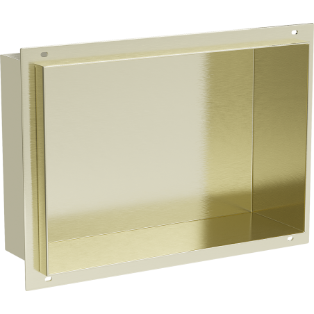 Mexen X-Wall-NR nischenregal ohne flansch 30 x 20 cm, gebürstetes gold - 1951302010