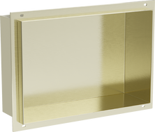 Mexen X-Wall-NR nischenregal ohne flansch 30 x 20 cm, gebürstetes gold - 1951302010