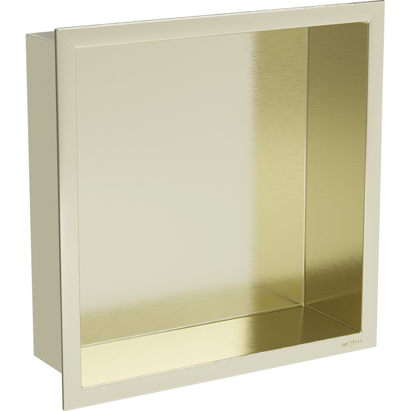 Mexen X-Wall-R Nischenregal mit Flansch 30 x 30 cm, gebürstet Gold - 1950303010