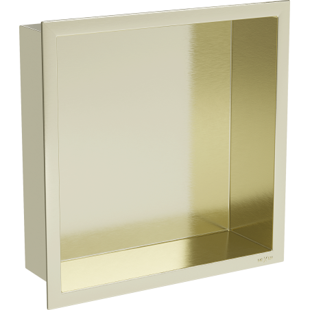 Mexen X-Wall-R Nischenregal mit Flansch 30 x 30 cm, gebürstet Gold - 1950303010