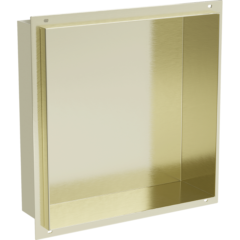 Mexen X-Wall-NR Nischenregal ohne Flansch 30 x 30 cm, gebürstet gold - 1951303010