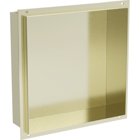 Mexen X-Wall-NR Nischenregal ohne Flansch 30 x 30 cm, gebürstet gold - 1951303010