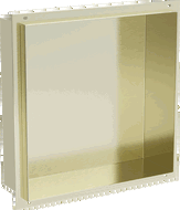 Mexen X-Wall-NR Nischenregal ohne Flansch 30 x 30 cm, gebürstet gold - 1951303010