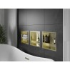 Mexen X-Wall-R Nischenregal mit Flansch und Regal 30 x 30 cm, gebürstetes Gold - 1950303010S