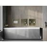 Mexen X-Wall-R Nischenregal mit Flansch und Regal 30 x 30 cm, gebürstetes Gold - 1950303010S