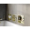 Mexen X-Wall-R Nischenregal mit Flansch und Regal 30 x 30 cm, gebürstetes Gold - 1950303010S