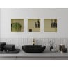 Mexen X-Wall-NR Nischenregal ohne Flansch mit Ablage 30 x 30 cm, gebürstetes Gold - 1951303010S
