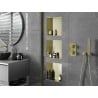 Mexen X-Wall-NR Nischenregal ohne Flansch 30 x 30 cm, gebürstet gold - 1951303010