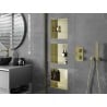 Mexen X-Wall-NR Nischenregal ohne Flansch mit Ablage 30 x 30 cm, gebürstetes Gold - 1951303010S