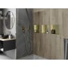 Mexen X-Wall-NR Nischenregal ohne Flansch 30 x 30 cm, gebürstet gold - 1951303010