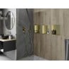 Mexen X-Wall-R Nischenregal mit Flansch 30 x 30 cm, gebürstet Gold - 1950303010