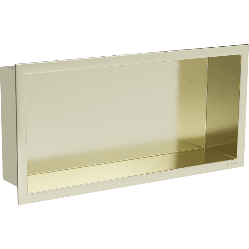 Mexen X-Wall-R Nischenregal mit Flansch 45 x 20 cm, gold gebürstet - 1950452010