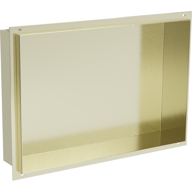 Mexen X-Wall-NR Nischenregal ohne Flansch 45 x 30 cm, gebürstetes Gold - 1951453010