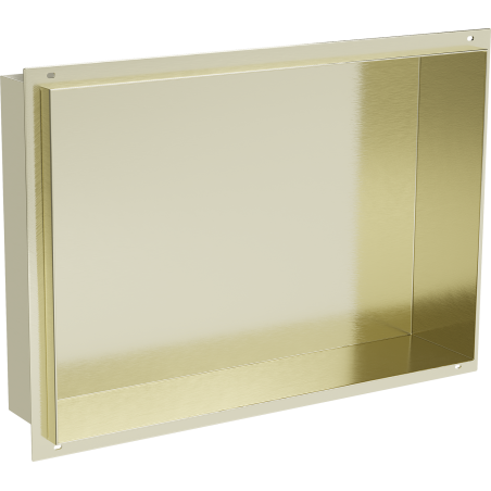 Mexen X-Wall-NR Nischenregal ohne Flansch 45 x 30 cm, gebürstetes Gold - 1951453010