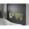 Mexen X-Wall-NR Nischenregal ohne Flansch 45 x 30 cm, gebürstetes Gold - 1951453010