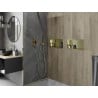 Mexen X-Wall-R Nischenregal mit Flansch 45 x 20 cm, gold gebürstet - 1950452010