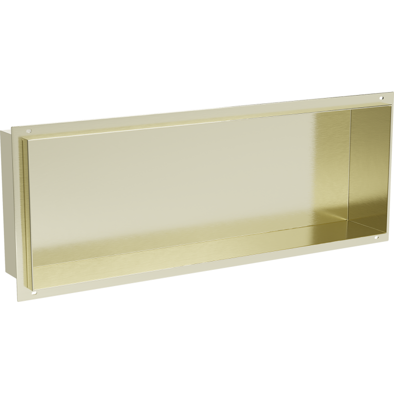 Mexen X-Wall-NR Nischenregal ohne Flansch 60 x 20 cm, gebürstet Gold - 1951602010