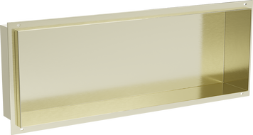 Mexen X-Wall-NR Nischenregal ohne Flansch 60 x 20 cm, gebürstet Gold - 1951602010