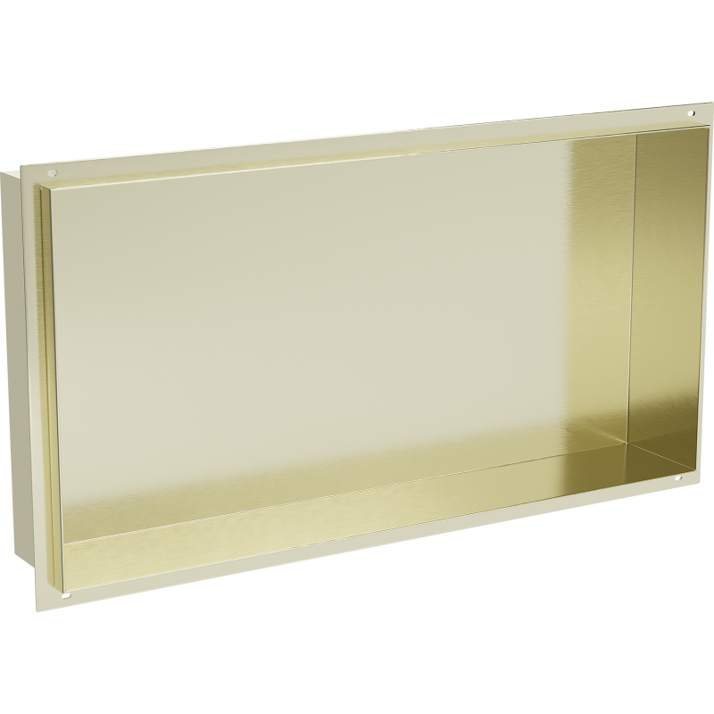 Mexen X-Wall-NR Einbauregal ohne Blende 60 x 30 cm, gebürstetes Gold - 1951603010