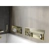 Mexen X-Wall-R Nischenregal mit Kragen 60 x 20 cm, gold gebürstet - 1950602010