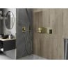 Mexen X-Wall-R Nischenregal mit Kragen 60 x 20 cm, gold gebürstet - 1950602010
