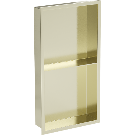 Mexen X-Wall-R Nischenregal mit Rand und Regal 60 x 30 cm, gebürstetes Gold - 1950603010S