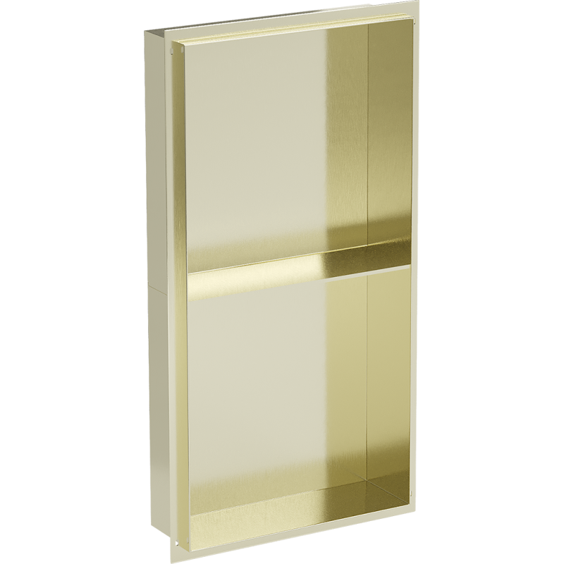 Mexen X-Wall-NR nischenregal ohne Flansch mit Regal 60 x 30 cm, gebürstetes Gold - 1951603010S