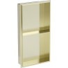 Mexen X-Wall-NR nischenregal ohne Flansch mit Regal 60 x 30 cm, gebürstetes Gold - 1951603010S