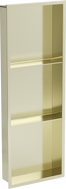 Mexen X-Wall-R Nischenregal mit Flansch und Regal 90 x 30 cm, gebürstetes Gold - 1950903010S