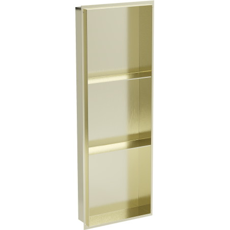 Mexen X-Wall-NR Nischenregal ohne Flansch mit Regal 90 x 30 cm, gebürstetes Gold - 1951903010S