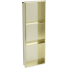Mexen X-Wall-NR Nischenregal ohne Flansch mit Regal 90 x 30 cm, gebürstetes Gold - 1951903010S