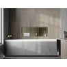 Mexen X-Wall-R Nischenregal mit Flansch und Regal 90 x 30 cm, gebürstetes Gold - 1950903010S
