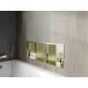 Mexen X-Wall-R Nischenregal mit Flansch und Regal 90 x 30 cm, gebürstetes Gold - 1950903010S