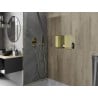 Mexen X-Wall-R Nischenregal mit Rand und Regal 60 x 30 cm, gebürstetes Gold - 1950603010S
