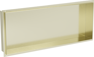 Mexen X-Wall-NR Nischenregal ohne Flansch 75 x 30 cm, gebürstetes Gold - 1951753010