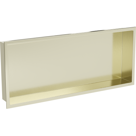 Mexen X-Wall-R Nischenregal mit Flansch 75 x 30 cm, gebürstet gold - 1950753010