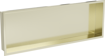 Mexen X-Wall-R Eingebaute Regal mit Flansch 90 x 30 cm, gebürstetes Gold - 1950903010