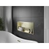 Mexen X-Wall-R Nischenregal mit Flansch 75 x 30 cm, gebürstet gold - 1950753010