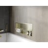 Mexen X-Wall-R Nischenregal mit Flansch 75 x 30 cm, gebürstet gold - 1950753010