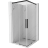 Mexen Rox Duo Schiebetür-Duschkabine 80 x 80 cm, transparent, schwarz - 8C2D-080-080-70-00