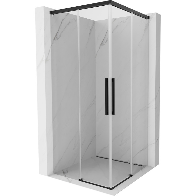 Mexen Rox Duo Duschkabine, schiebbar, 85 x 85 cm, transparent, schwarz - 8C2D-085-085-70-00