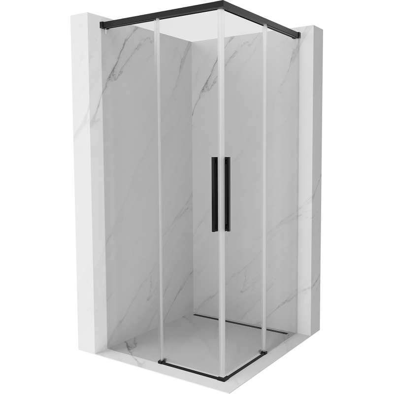 Mexen Rox Duo Duschkabine Schiebetür 85 x 85 cm, transparent, schwarz - 8C2D-085-085-70-00