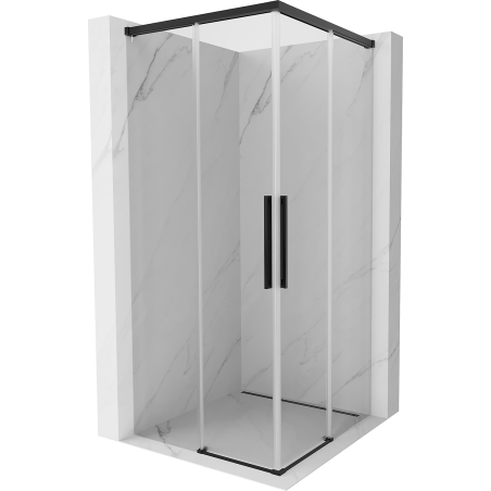 Mexen Rox Duo Duschkabine Schiebetür 85 x 85 cm, transparent, schwarz - 8C2D-085-085-70-00
