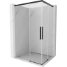 Mexen Rox Duo Duschkabine zum Schieben 100 x 90 cm, transparent, schwarz - 8C2D-100-090-70-00