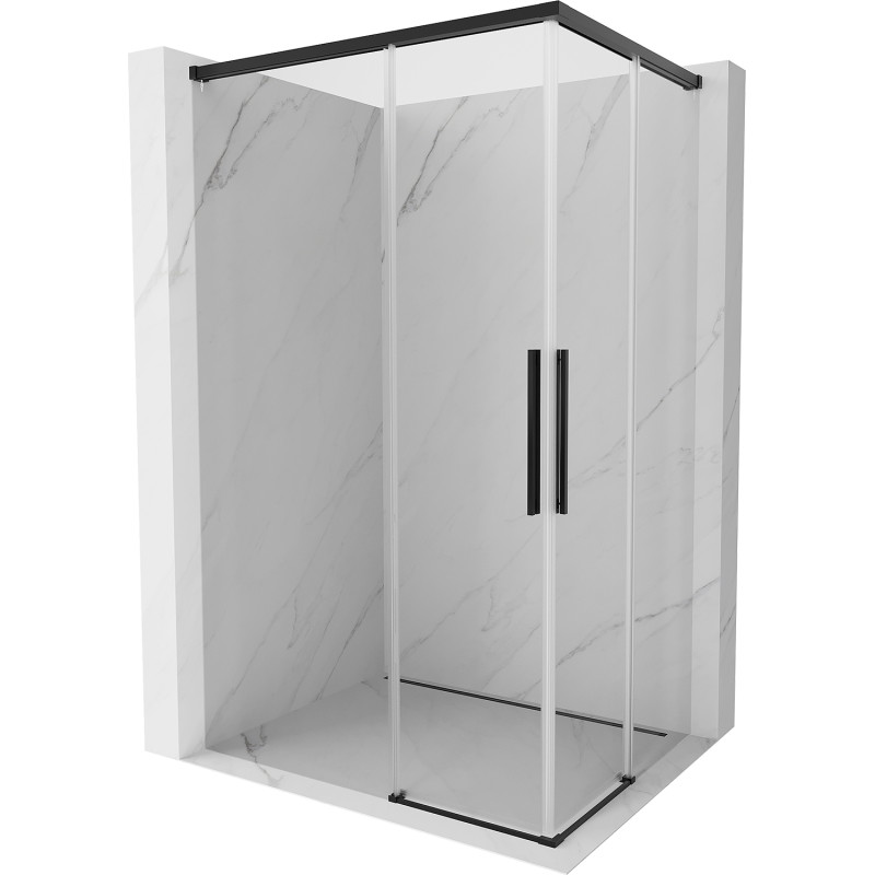 Mexen Rox Duo Schiebeduschkabine 120 x 100 cm, transparent, schwarz - 8C2D-120-100-70-00