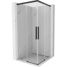 Mexen Rox Duo Schiebeduschkabine 120 x 120 cm, transparent, schwarz - 8C2D-120-120-70-00