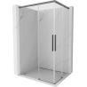 Mexen Rox Duo Duschkabine Schiebetür 80 x 75 cm, transparent, gun metal - 8C2D-080-075-95-00