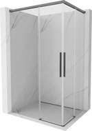 Mexen Rox Duo Schiebeduschkabine 110 x 80 cm, transparent, Gun Metal - 8C2D-110-080-95-00