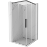 Mexen Rox Duo Duschkabine Schiebetür 85 x 85 cm, transparent, Gun Metal - 8C2D-085-085-95-00